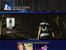 Tablet Screenshot of hydeparkentertainment.com